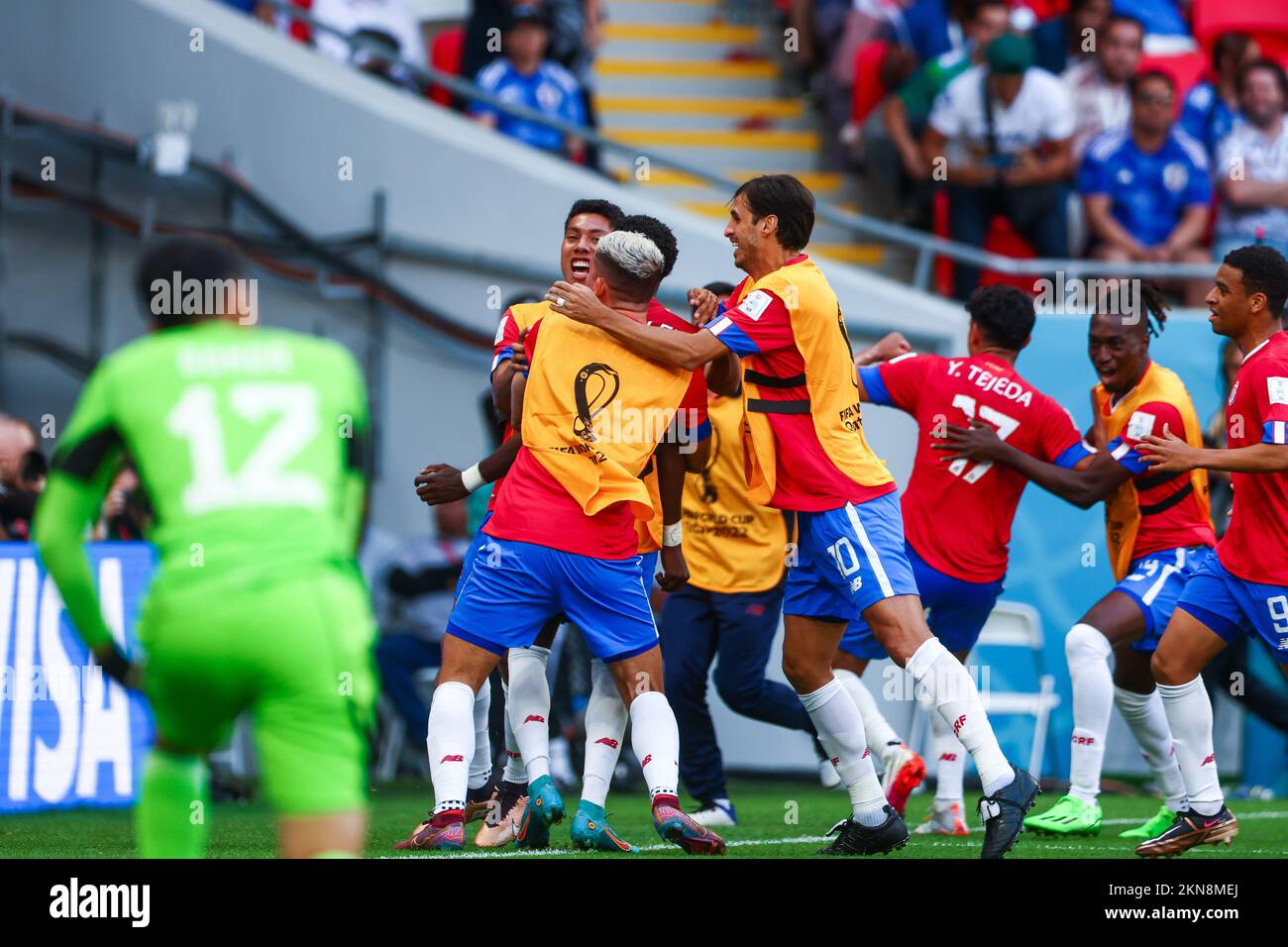 Doha, calcio, Coppa del mondo FIFA 2022, Giappone. 27th Nov 2022. Vs Costa Rica, nella foto: Obiettivo Costa Rica, Foto: Andrzej Iwanczuk Credit: Sipa USA/Alamy Live News Foto Stock