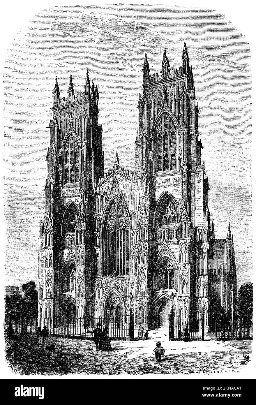 York Minster, Regno Unito, West view, , (storia dell'architettura Foto Stock