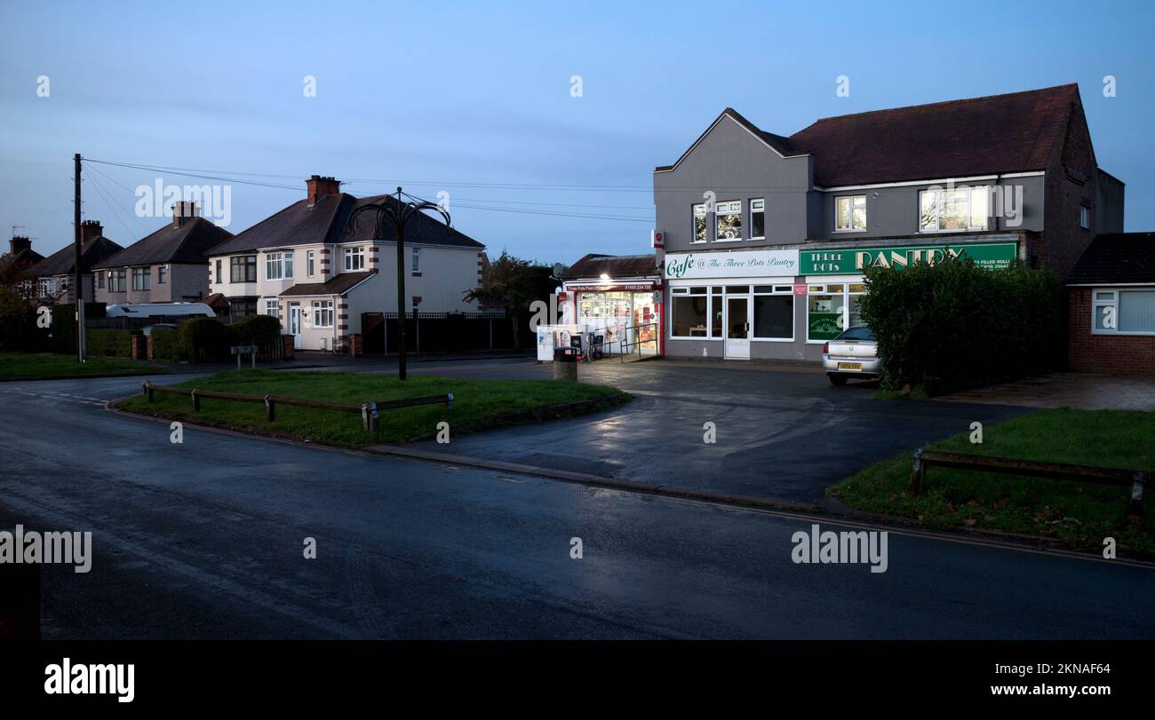 Zona di Three Pots, mattina presto, Burbage, Hinckley, Leicestershire, Inghilterra, Regno Unito Foto Stock