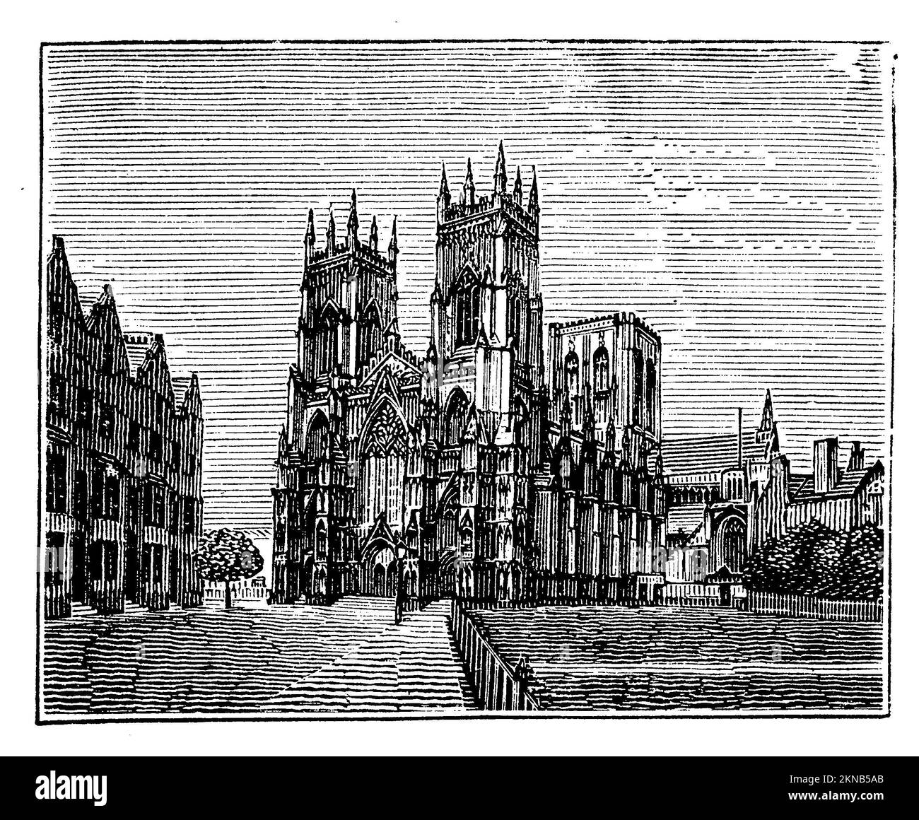 York Minster, Regno Unito, , (libro fotografico, 1881), York Minster, Vereinigtes Königreich, cathédrale d'York, Royaume-uni Foto Stock