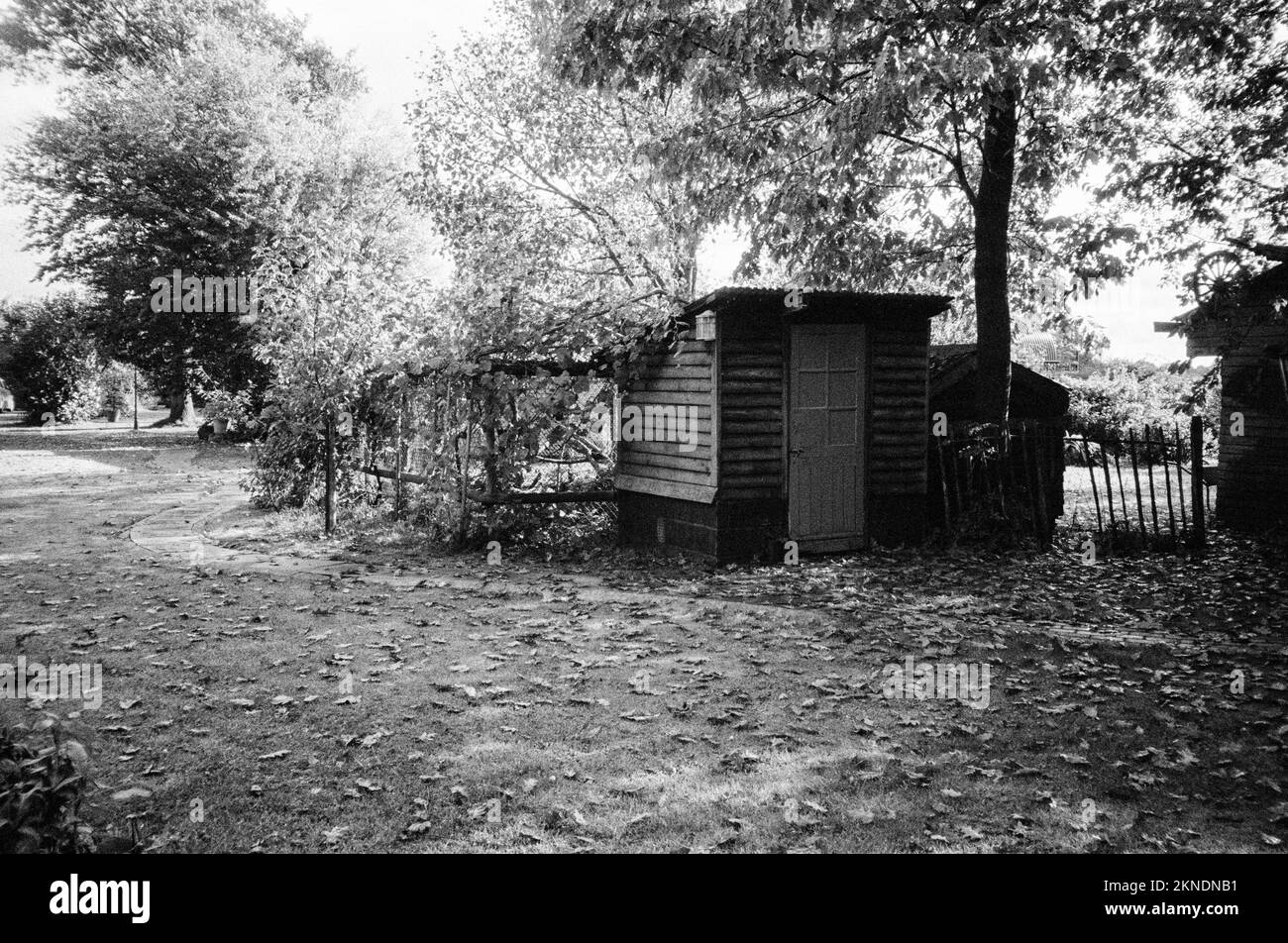 Pollo hutch, Medstead, Hampshire, Inghilterra, Regno Unito. Foto Stock