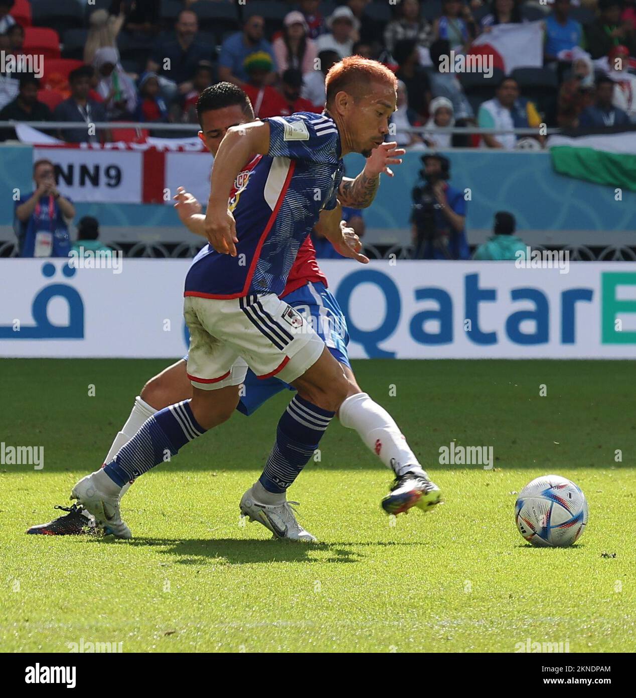 Qatar, Nuova Delhi, Doha. 27th Nov 2022. Coppa del mondo di Calcio 2022: Qatar :.Japan Vs Costa Rica at Ahmadbin Ali Stadium.Japan 0 - 1 Costa Rica (Credit Image: © Seshadri Sukumar/ZUMA Press Wire) Foto Stock