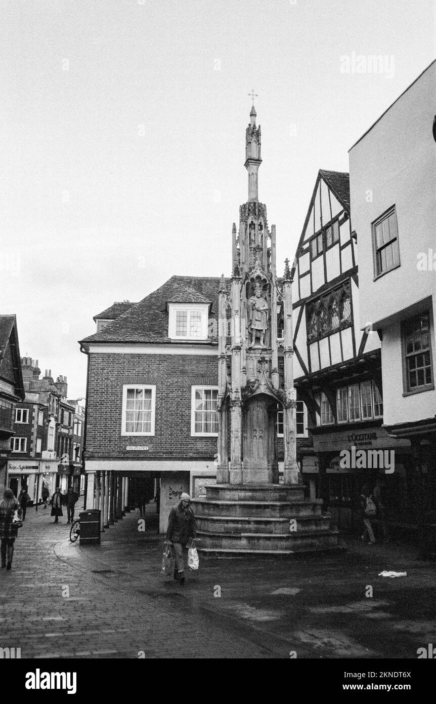 Buttercross o Croce Città di Winchester, Hampshire, Inghilterra, Regno Unito. Foto Stock