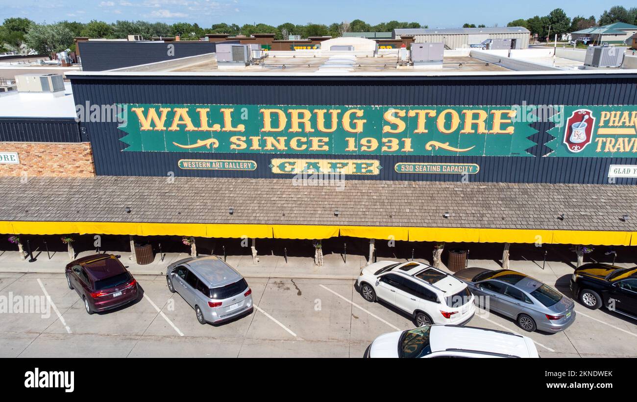 Wall Drug Store, Parete Dakota del Sud, STATI UNITI D'AMERICA Foto Stock