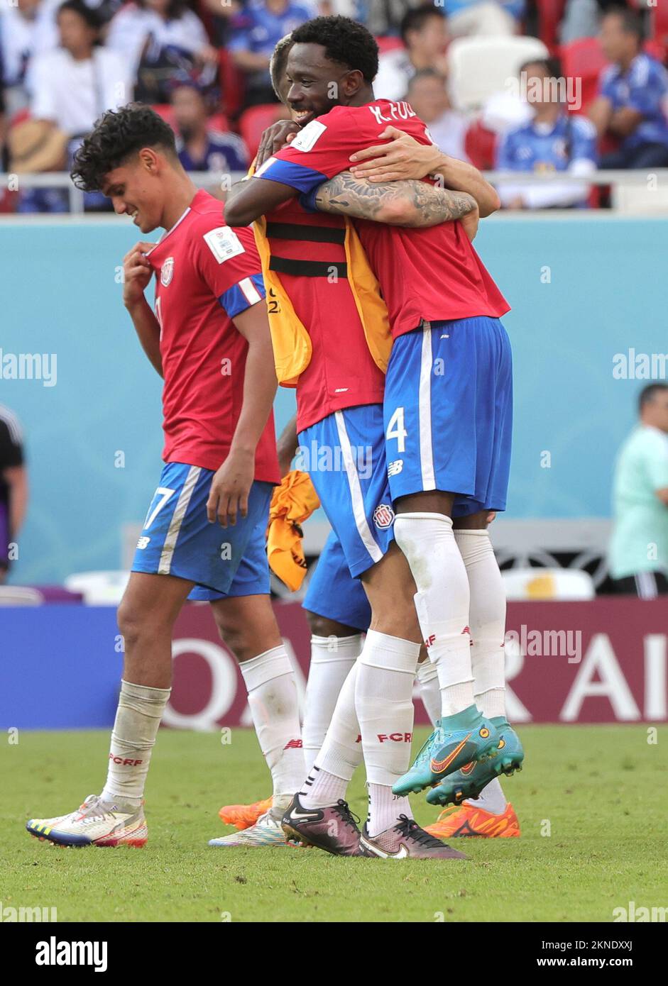 Qatar, Nuova Delhi, Doha. 27th Nov 2022. Coppa del mondo di Calcio 2022: Qatar :.Japan Vs Costa Rica at Ahmadbin Ali Stadium.Japan 0 - 1 Costa Rica (Credit Image: © Seshadri Sukumar/ZUMA Press Wire) Foto Stock