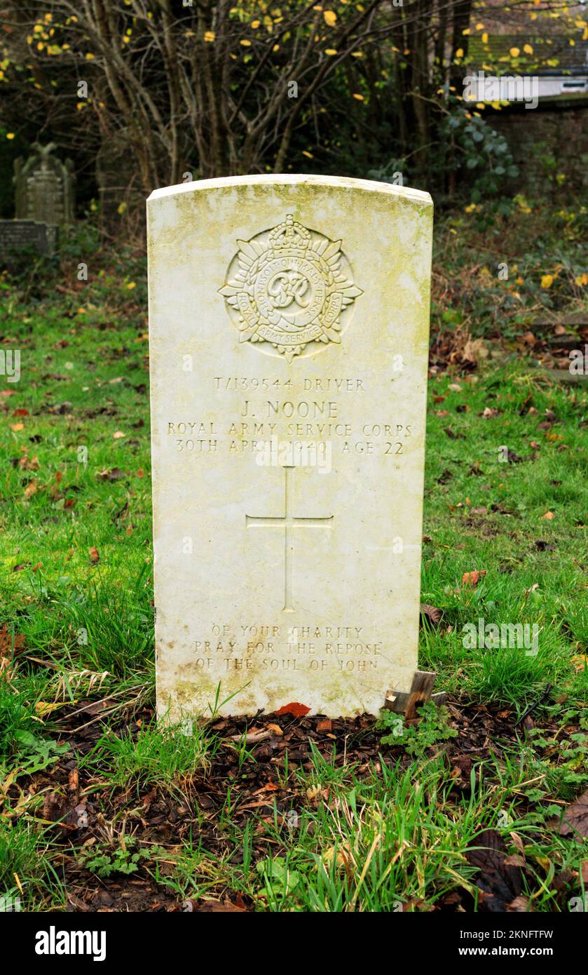 Tomba di guerra del Commonwealth, cimitero di Blackburn. Foto Stock