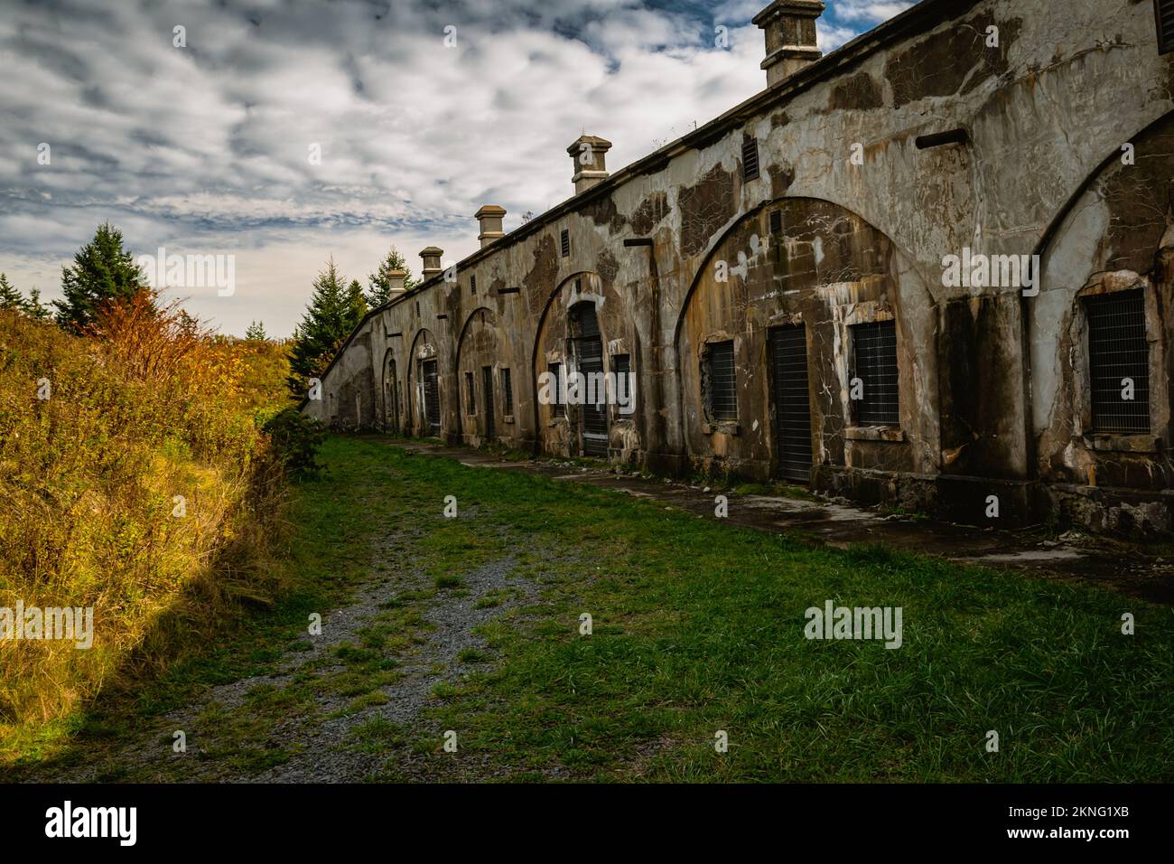 L'edificio Casemates a Fort McNab National Historic Site McNabs Island, Nova Scotia, Canada Foto Stock