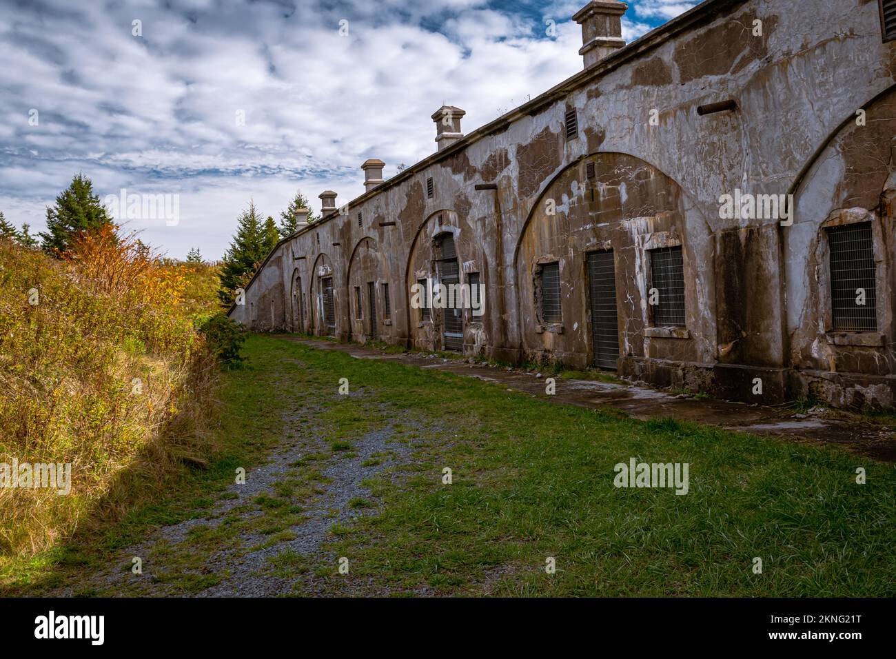 L'edificio Casemates a Fort McNab National Historic Site McNabs Island, Nova Scotia, Canada Foto Stock