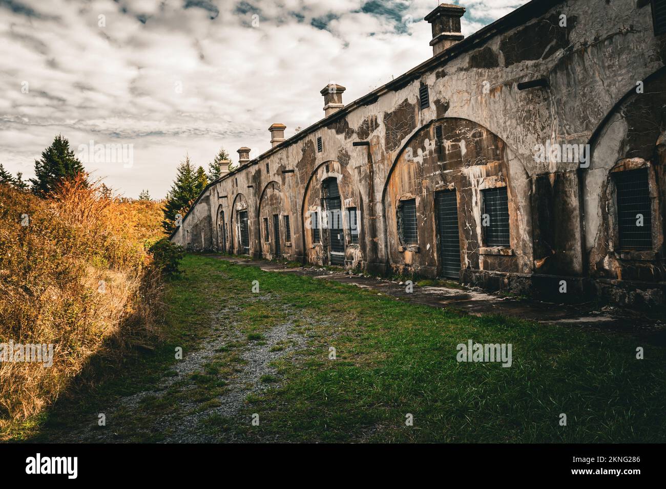 L'edificio Casemates a Fort McNab National Historic Site McNabs Island, Nova Scotia, Canada Foto Stock