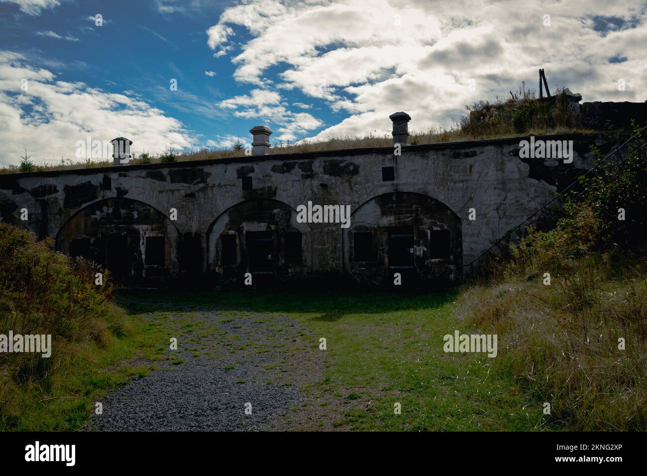 L'edificio Casemates a Fort McNab National Historic Site McNabs Island, Nova Scotia, Canada Foto Stock