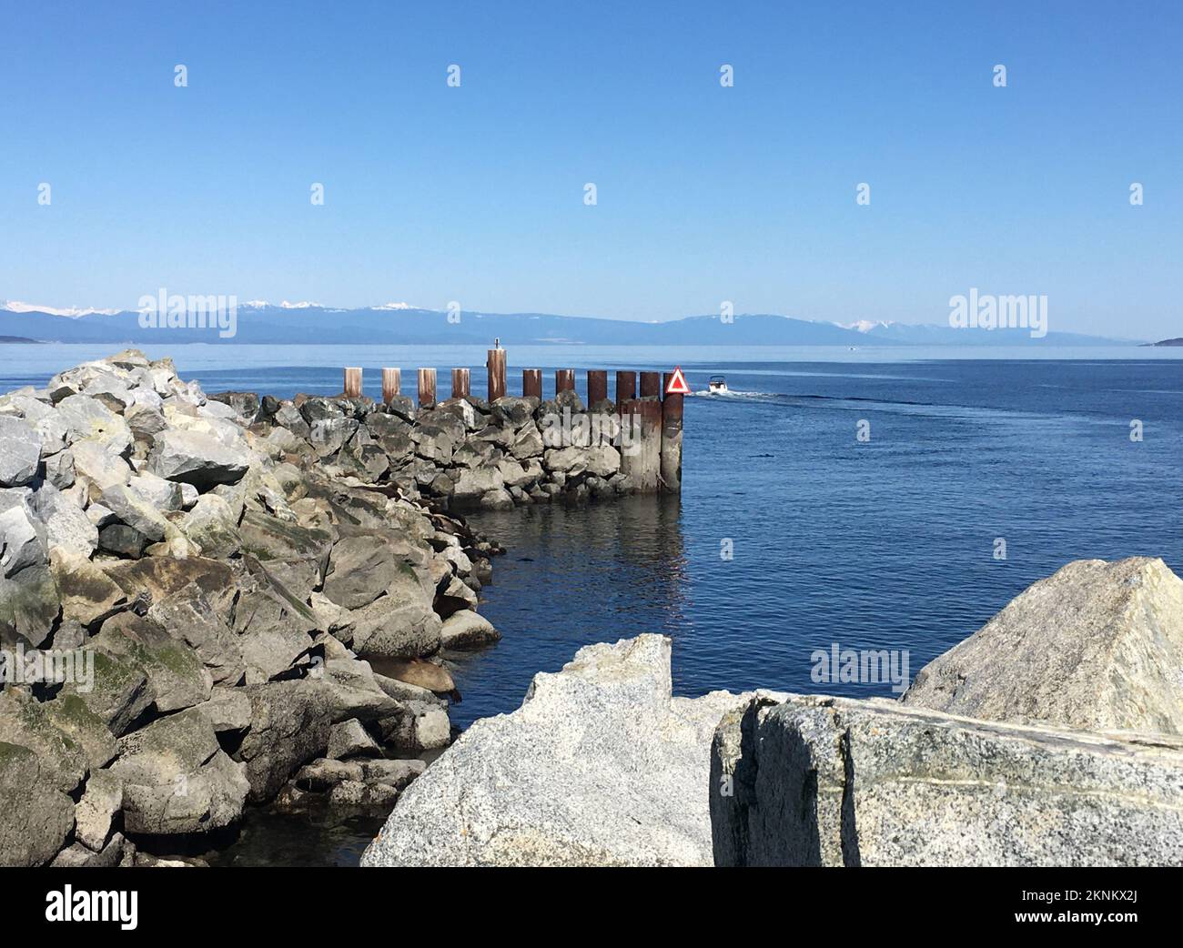 French Creek Harbour a Parksville sulla costa orientale dell'isola di Vancouver, British Columbia, Canada Foto Stock