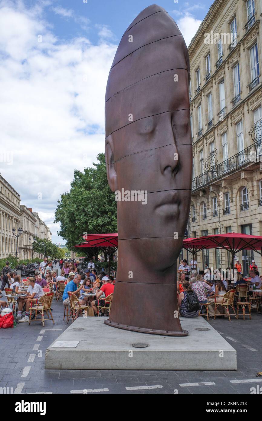 Scultura Sanna, una scultura pubblica di Street art a Bordeaux, Francia Foto Stock