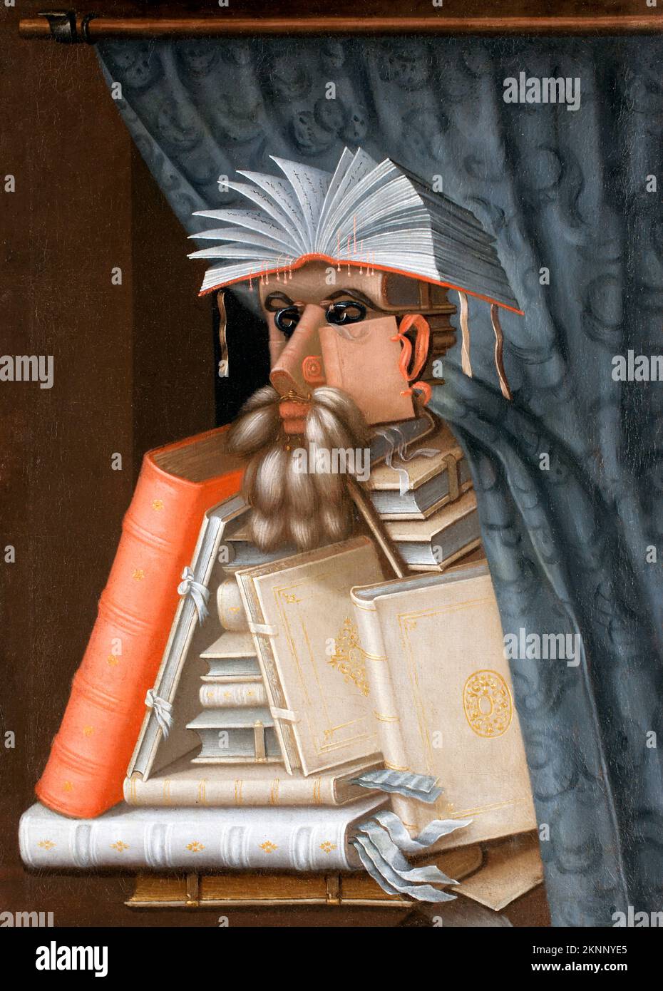 Il bibliotecario, 1566, dipinto di Giuseppe Arcimboldo Foto Stock