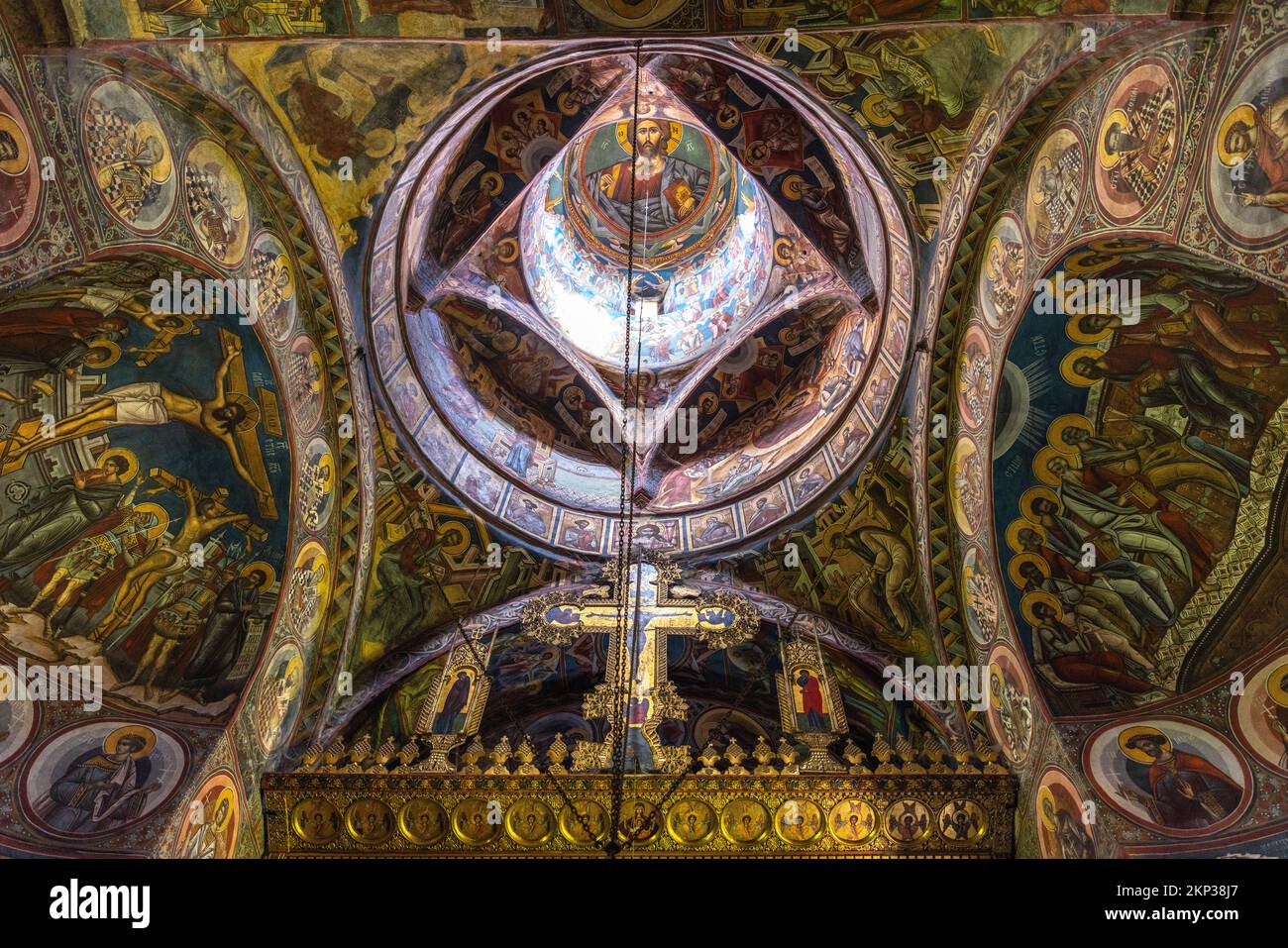 Monastero di Moldovita, sito patrimonio dell'umanità dell'UNESCO come una delle chiese dipinte della Moldavia, Romania Foto Stock