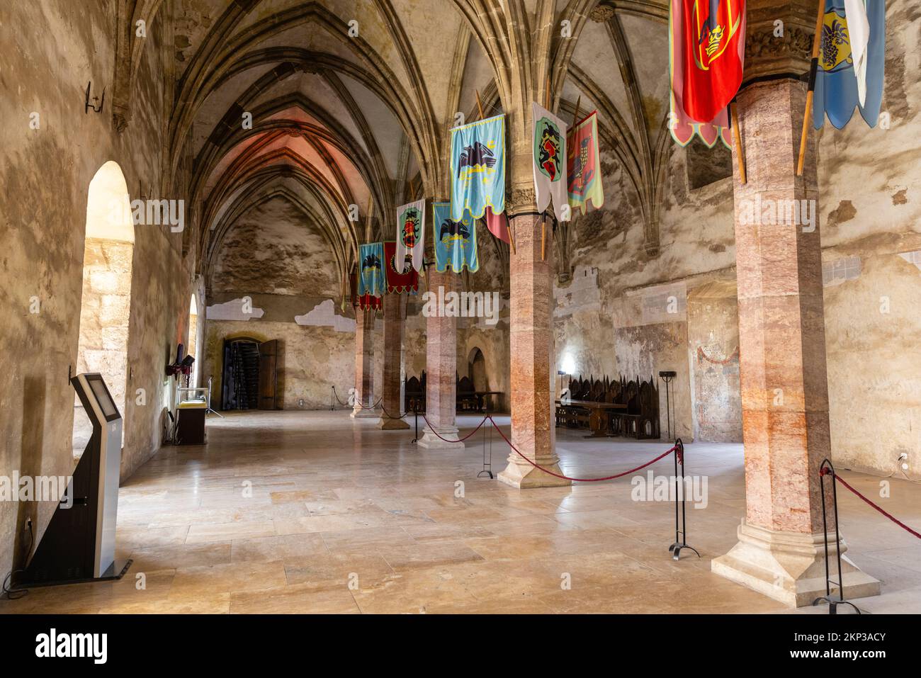 Castello di Corvin nella città di Hunedoara Transilvania, Romania Foto Stock