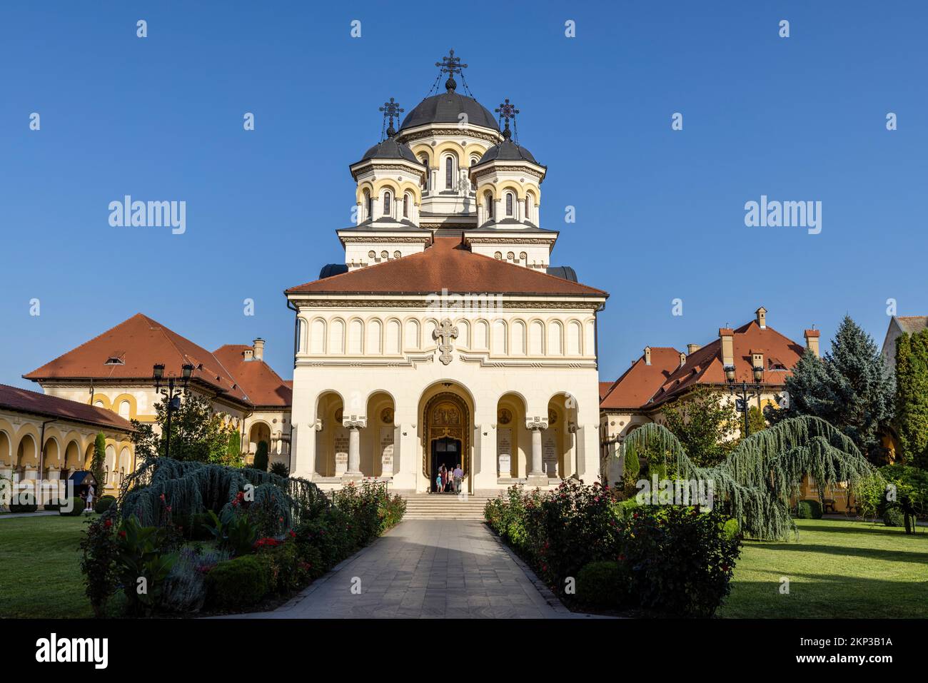 Cattedrale della riunificazione di Alba Iulia nella regione storica della Transilvania, Romania Foto Stock