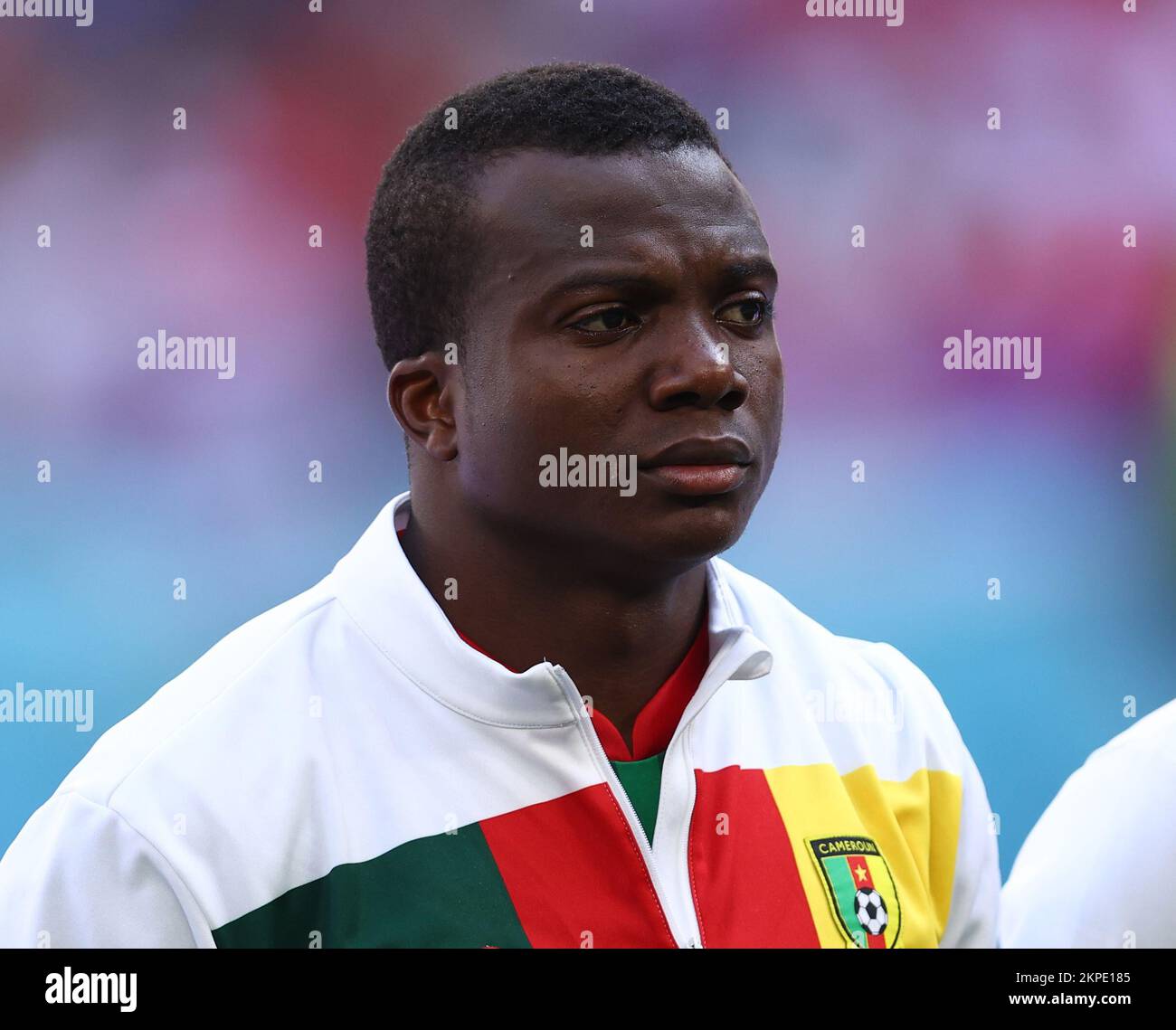 Al Wukair, Qatar. 28th Nov 2022. Toto Nohou del Camerun durante la partita di Coppa del mondo FIFA 2022 allo Stadio al Janoub, al Wukair. Il credito per le immagini dovrebbe essere: David Klein/Sportimage Credit: Sportimage/Alamy Live News Foto Stock