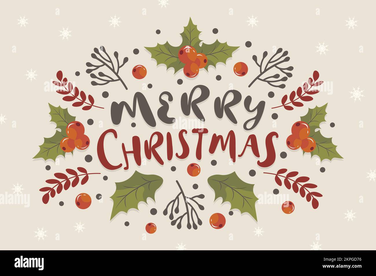 Sfondo di natale disegnato a mano con carta da parati di natale buon natale Illustrazione Vettoriale