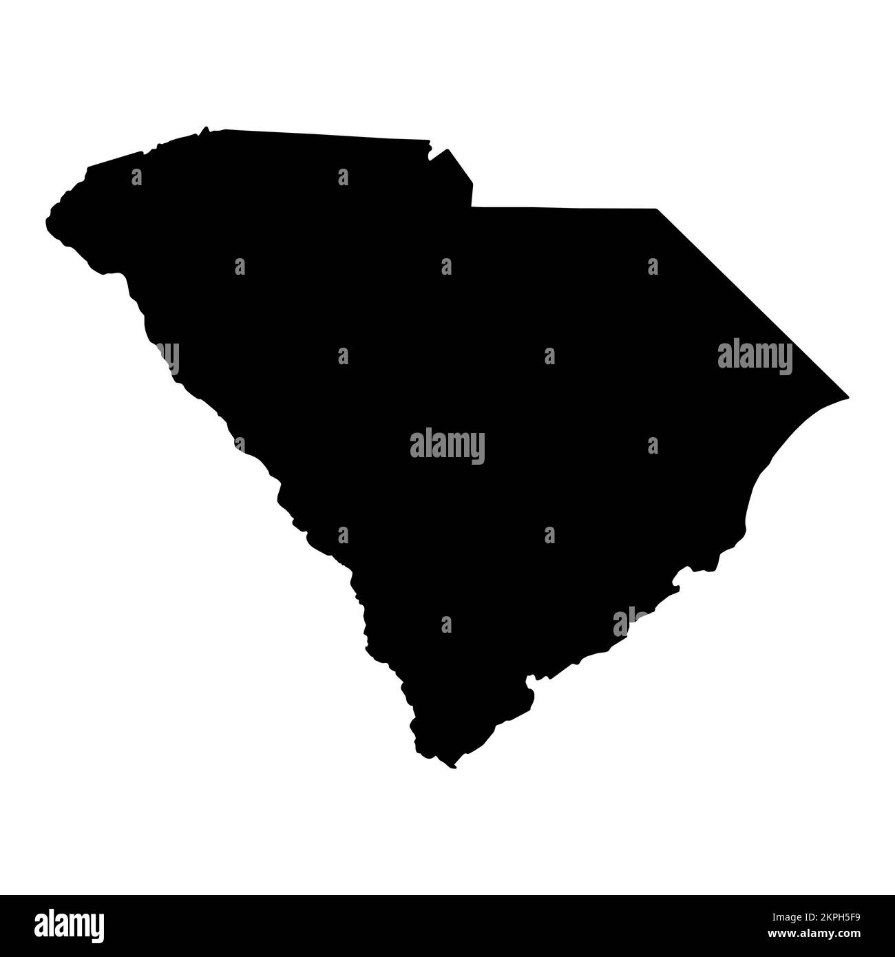 Forma della mappa del South carolina, stati uniti d'america. Illustrazione vettoriale simbolo icona concetto piatto . Illustrazione Vettoriale
