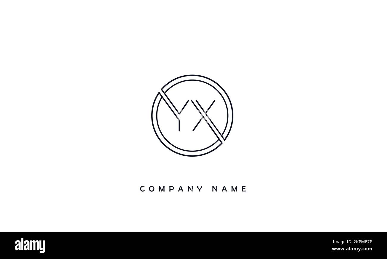 YX, XY Logo lettere astratta Monogramma Illustrazione Vettoriale