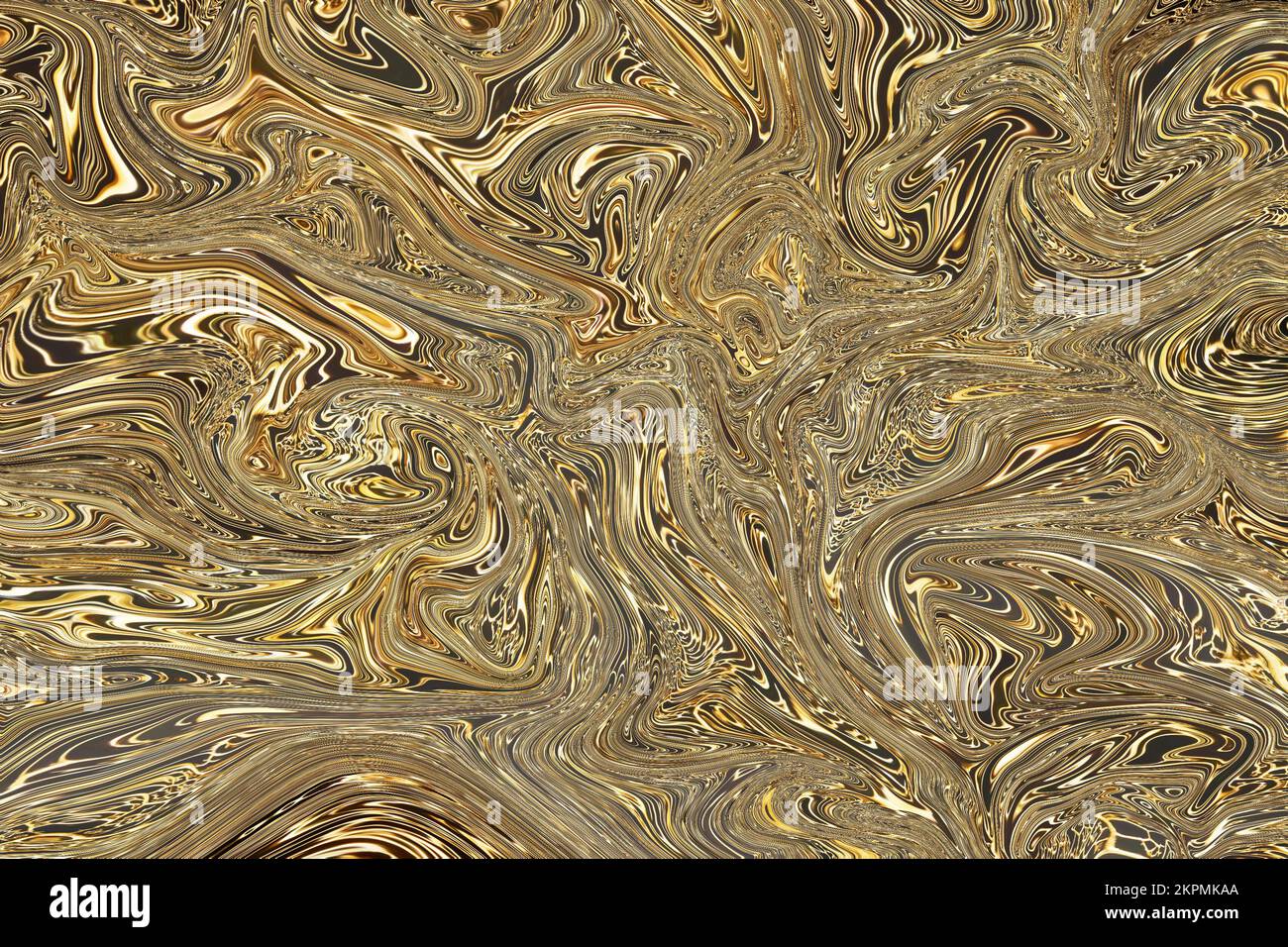 Golden Waves colore sfondo a forma liquida. Art design per il tuo progetto Foto Stock