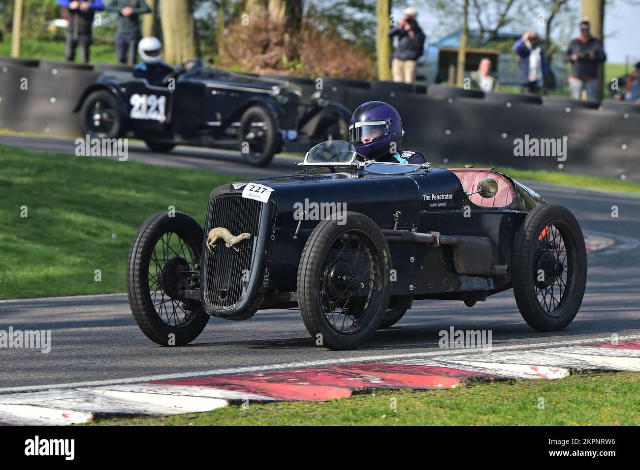 India Walker, Austin 7 Special, Under 30s Scratch Race, gara di 15 minuti, per i piloti della sezione ‘giovani’, in una propria auto una famiglia uno o uno in prestito f Foto Stock