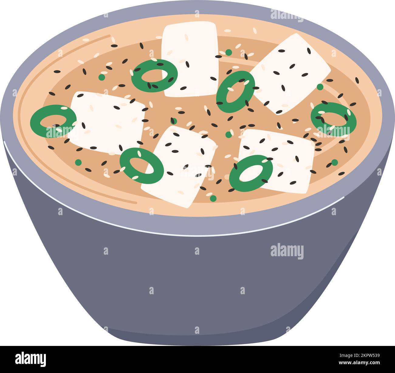 Miso zuppa clip arte asianfood Illustrazione Vettoriale