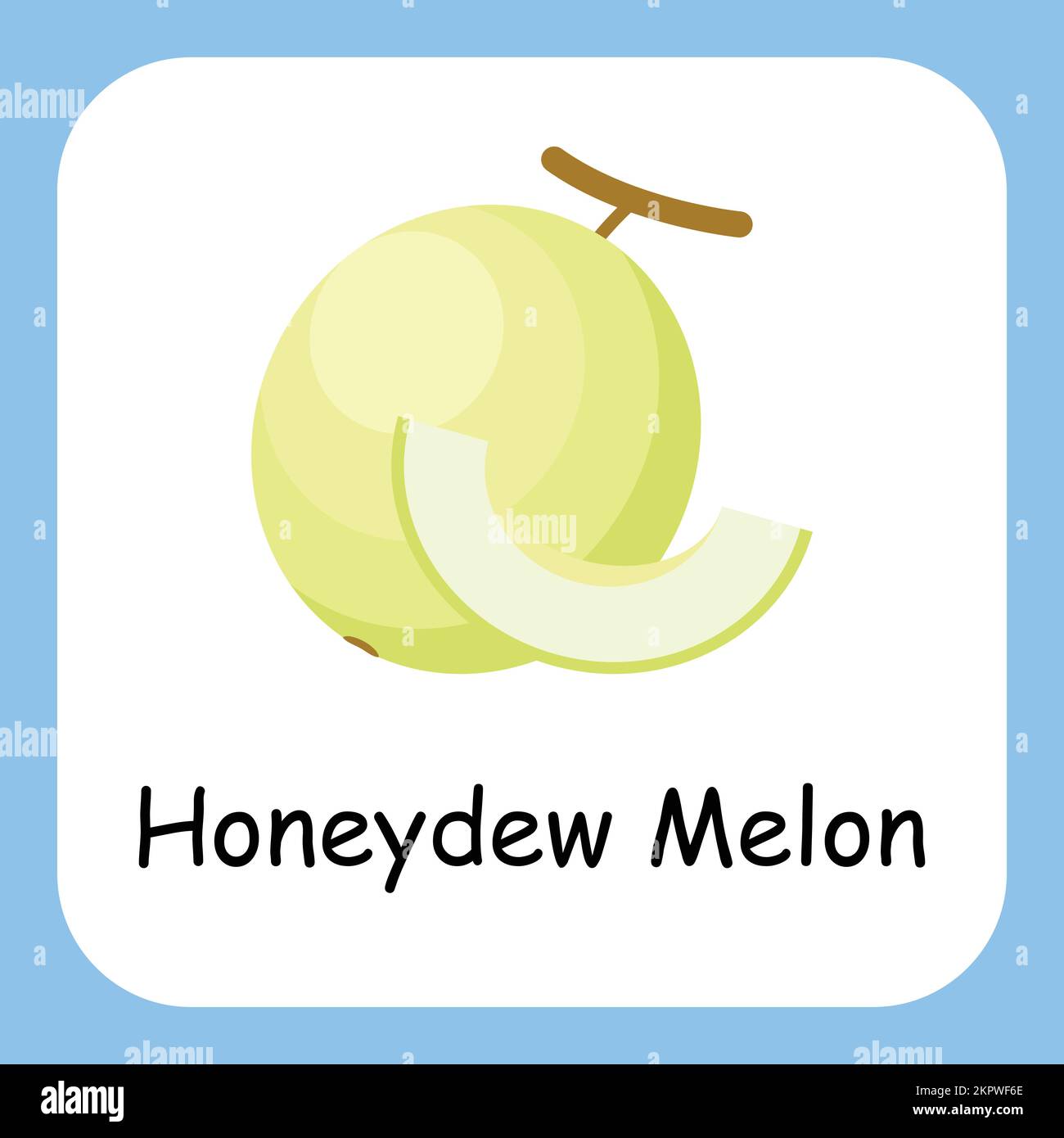 Honeydew Melon clip Art, Illustrazione per Bambini, Cartoon frutta illustrazione Illustrazione Vettoriale