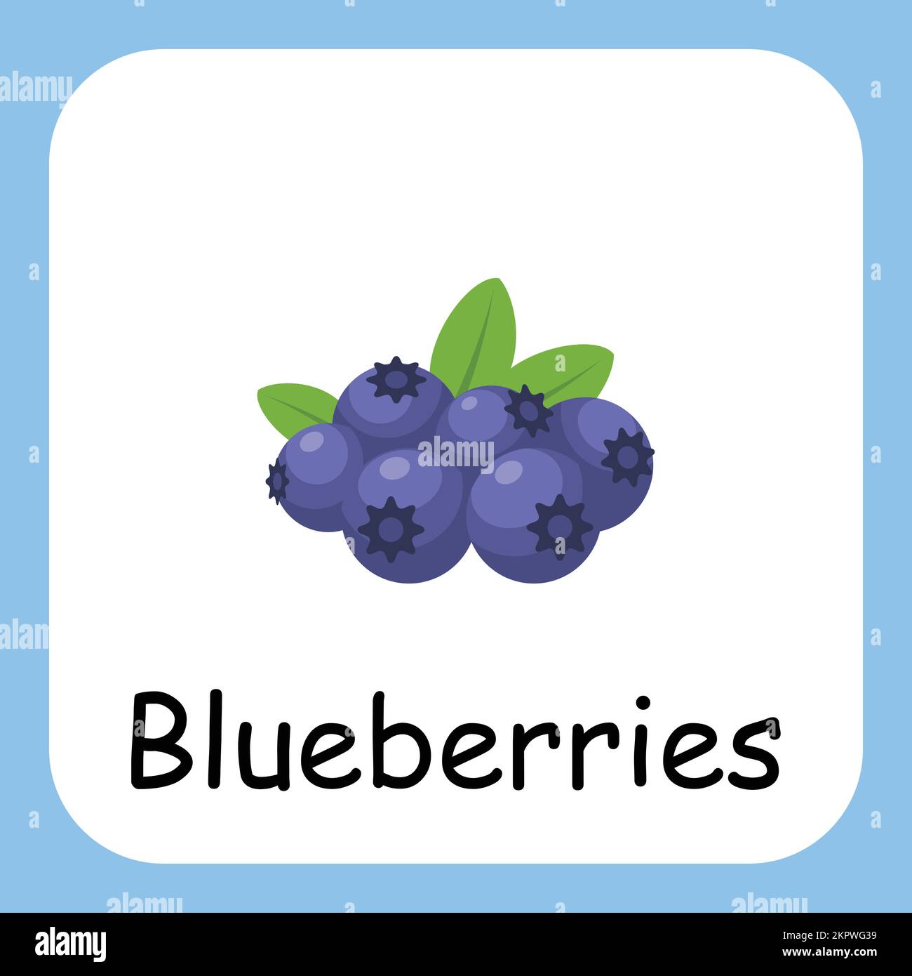 Blueberry clip Art, Illustrazione per Bambini, Cartoon frutta illustrazione Illustrazione Vettoriale