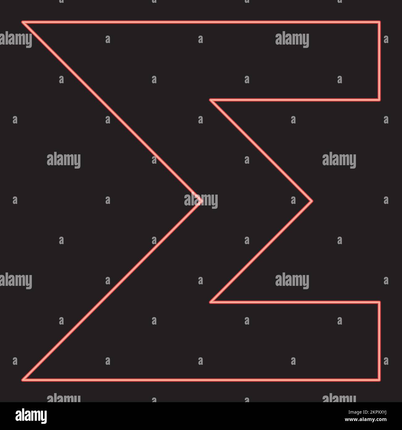 Simbolo neon SUM colore rosso immagine vettoriale luce piatta Illustrazione Vettoriale