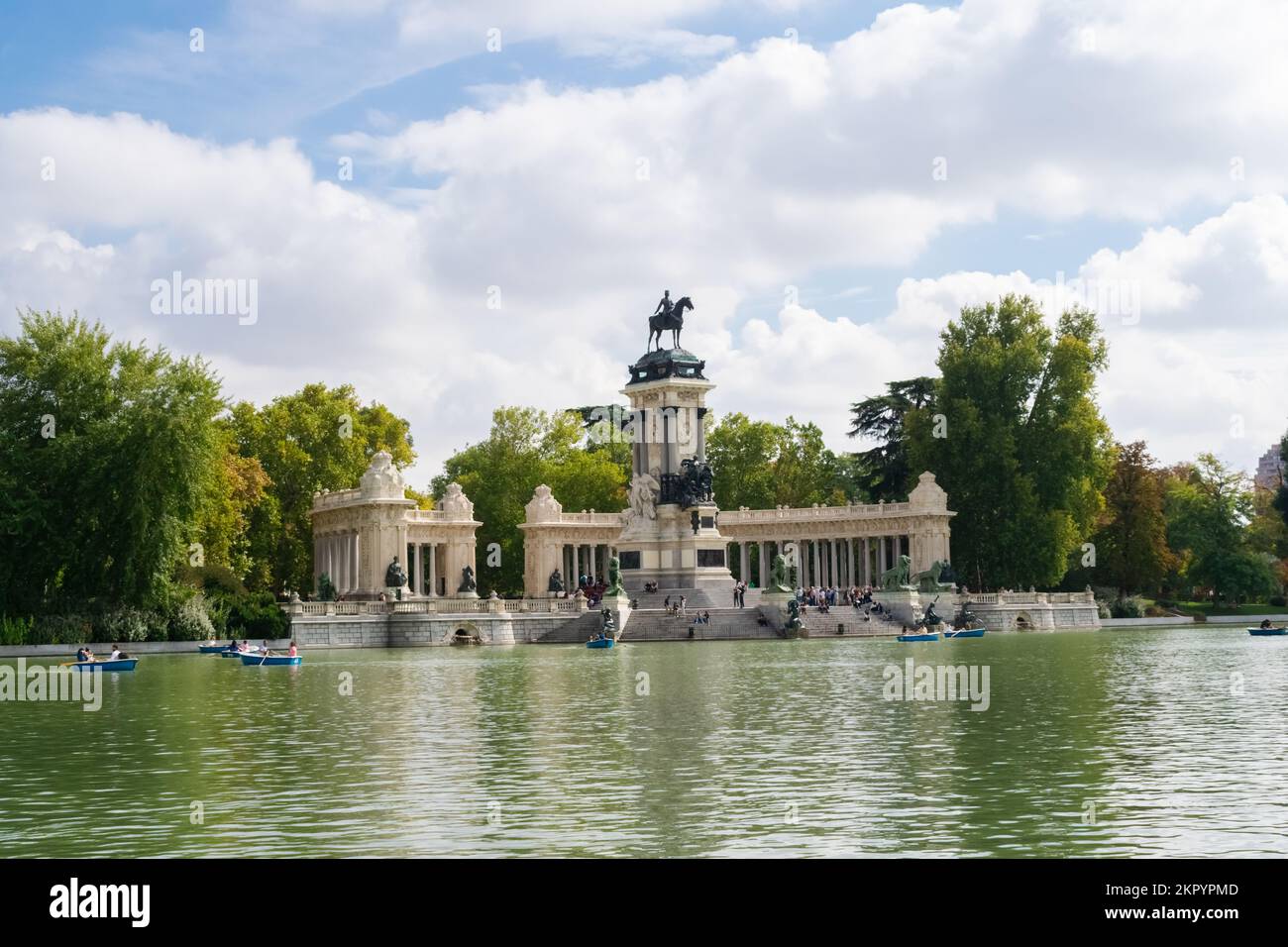 Monumento ad Alfonso XII nel Parco El Retiro, Madrid, Spagna Foto Stock