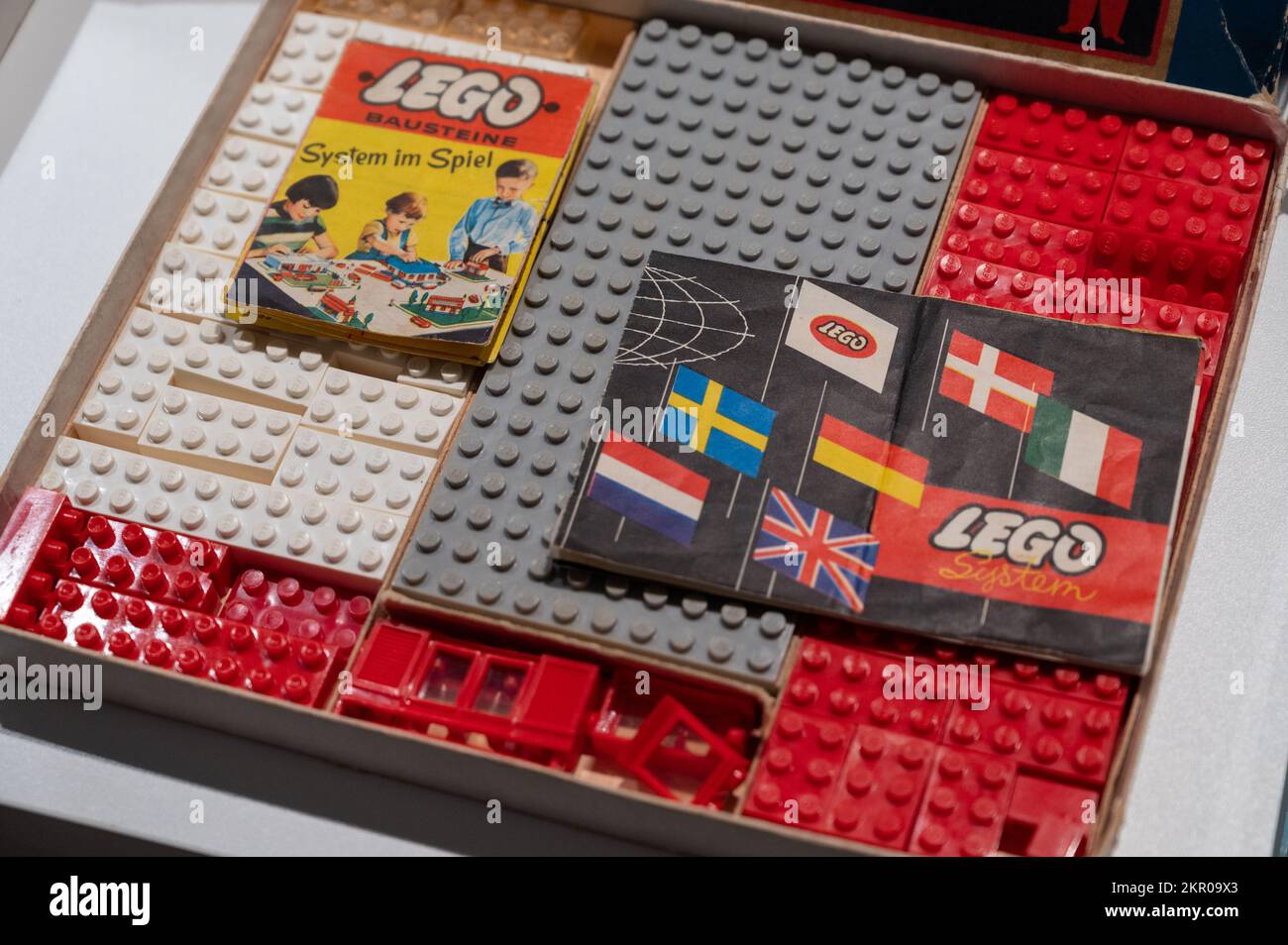 Un set Lego da 1959 a 1964. Foto Stock