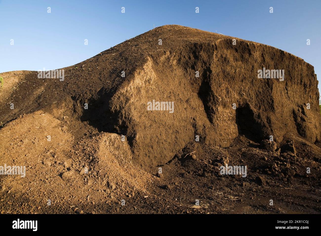 Tumulo di terriccio in sabbia commerciale. Foto Stock