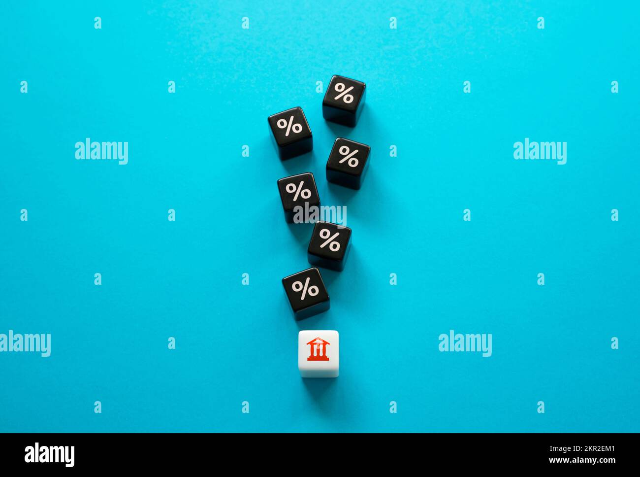 Banca e prestiti problematici. Debito, bassa liquidità di attività. Banca caduta. Stress test del sistema finanziario. Fallimento, la minaccia di una crisi bancaria. SUF Foto Stock