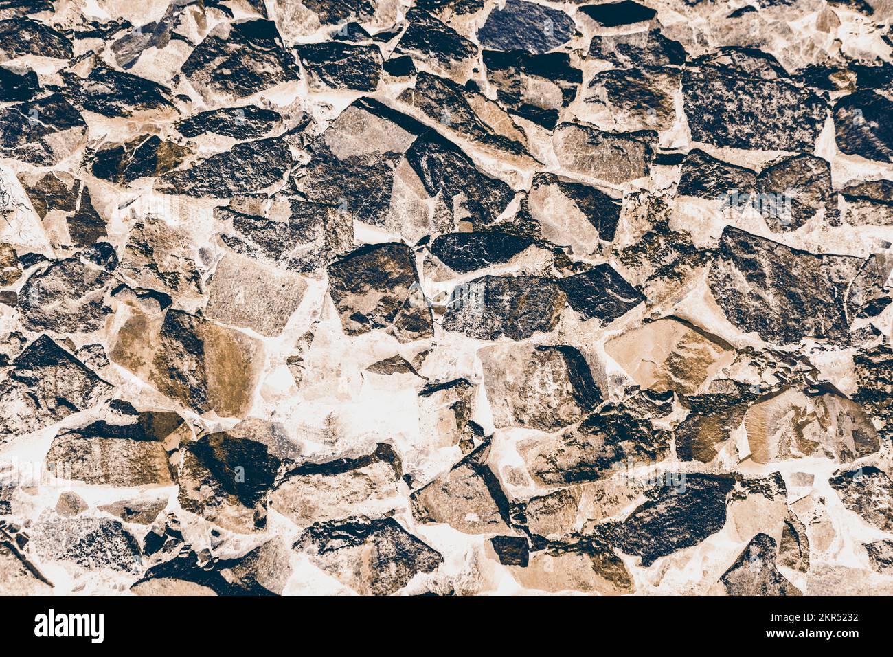 Arte fine terrena su un'astrazione di formazione geologica compilata inversamente Foto Stock