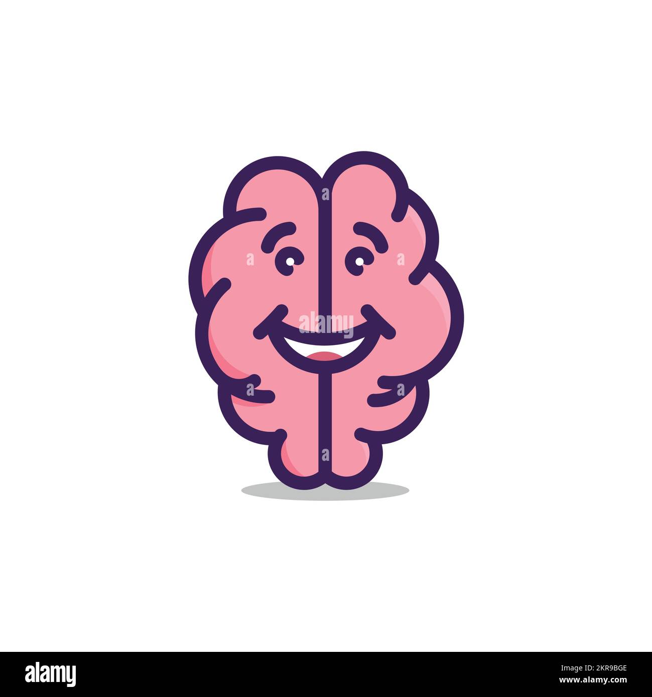 Design astratto del logo cerebrale, logotipo per neurologia, psicologia, consulenza Illustrazione Vettoriale