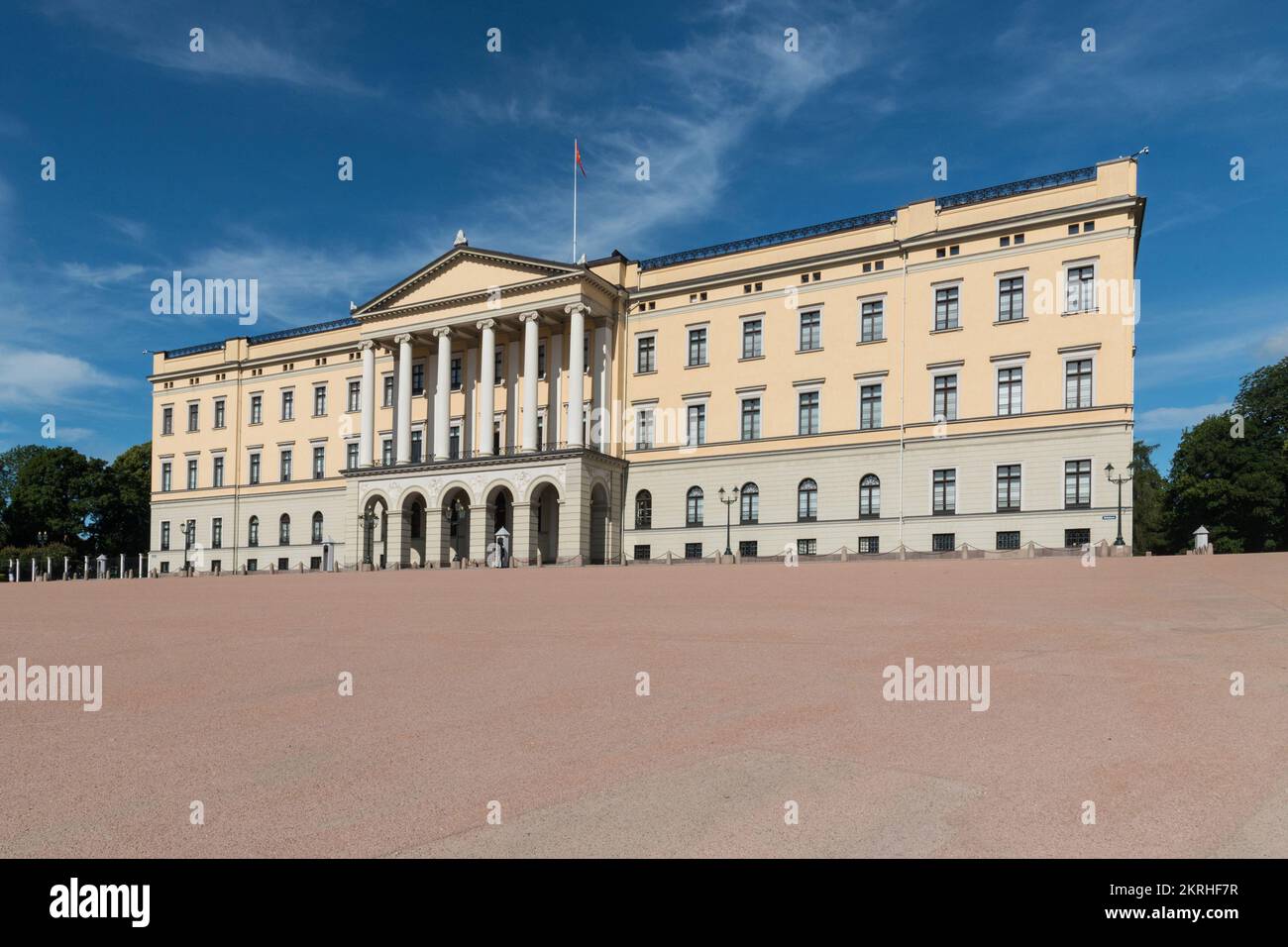 Il Palazzo reale e il giardino, Oslo, Norvegia Foto Stock