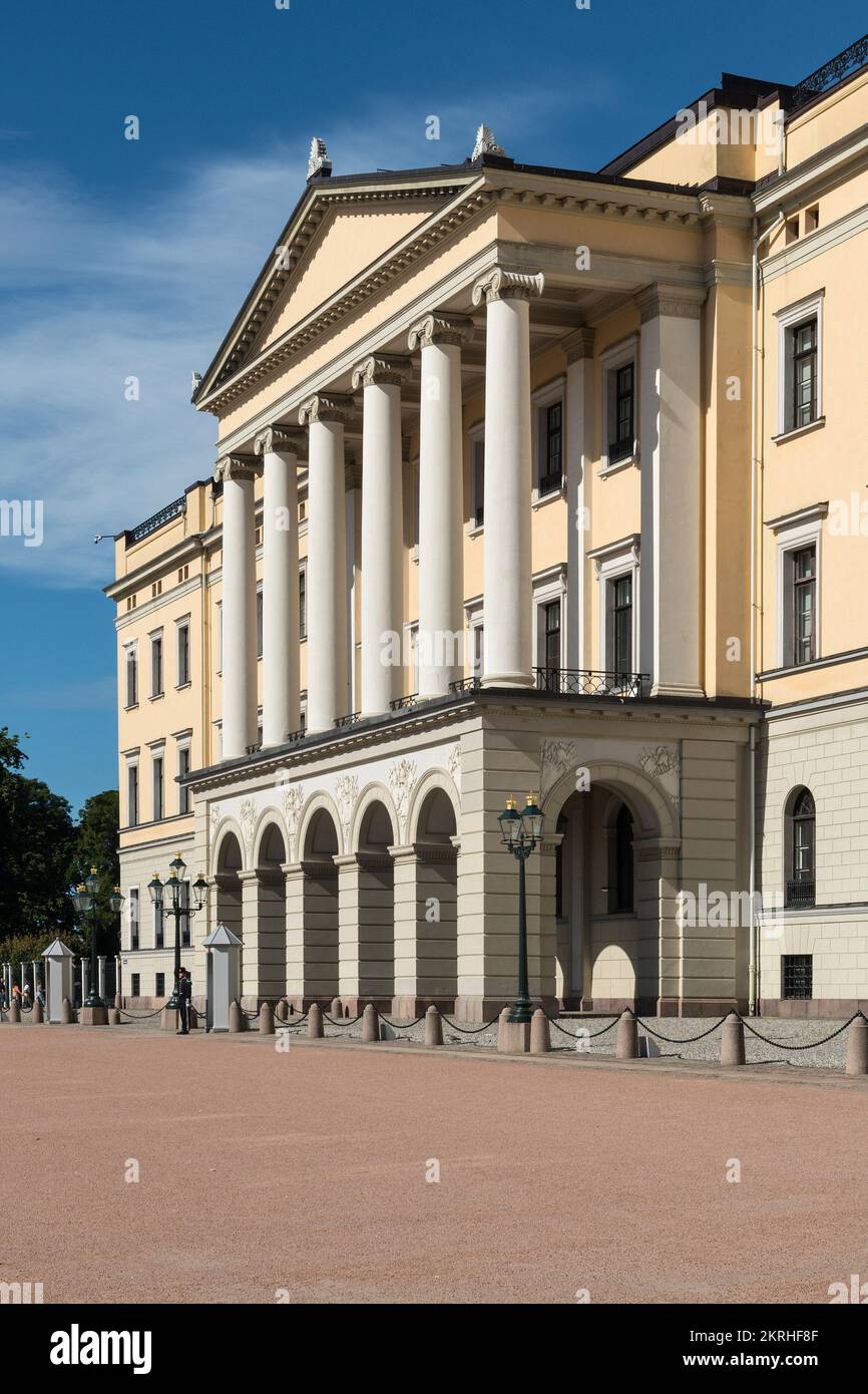 Il Palazzo reale e il giardino, Oslo, Norvegia Foto Stock