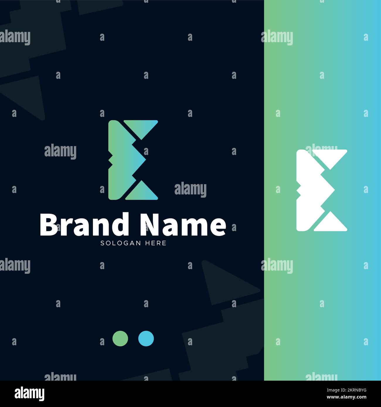 Logo lettera e icona design, modello logo Alphabet E. Illustrazione Vettoriale