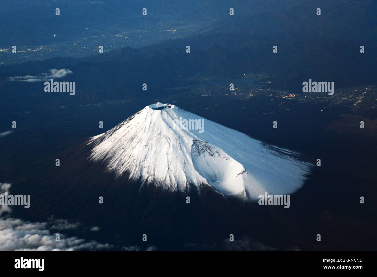 Veduta aerea del Monte Fuji, Giappone. Foto Stock