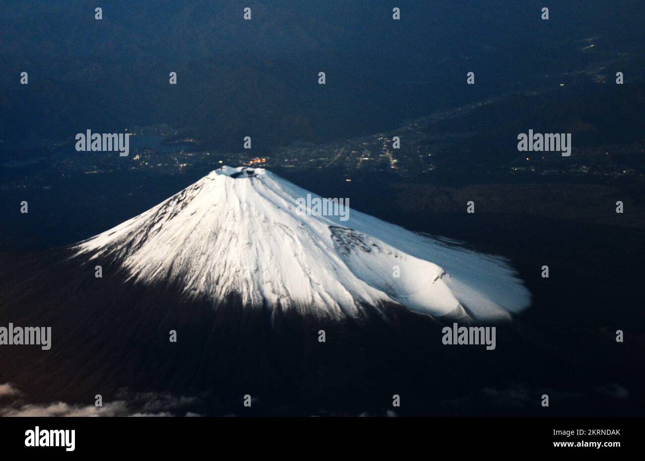 Veduta aerea del Monte Fuji, Giappone. Foto Stock