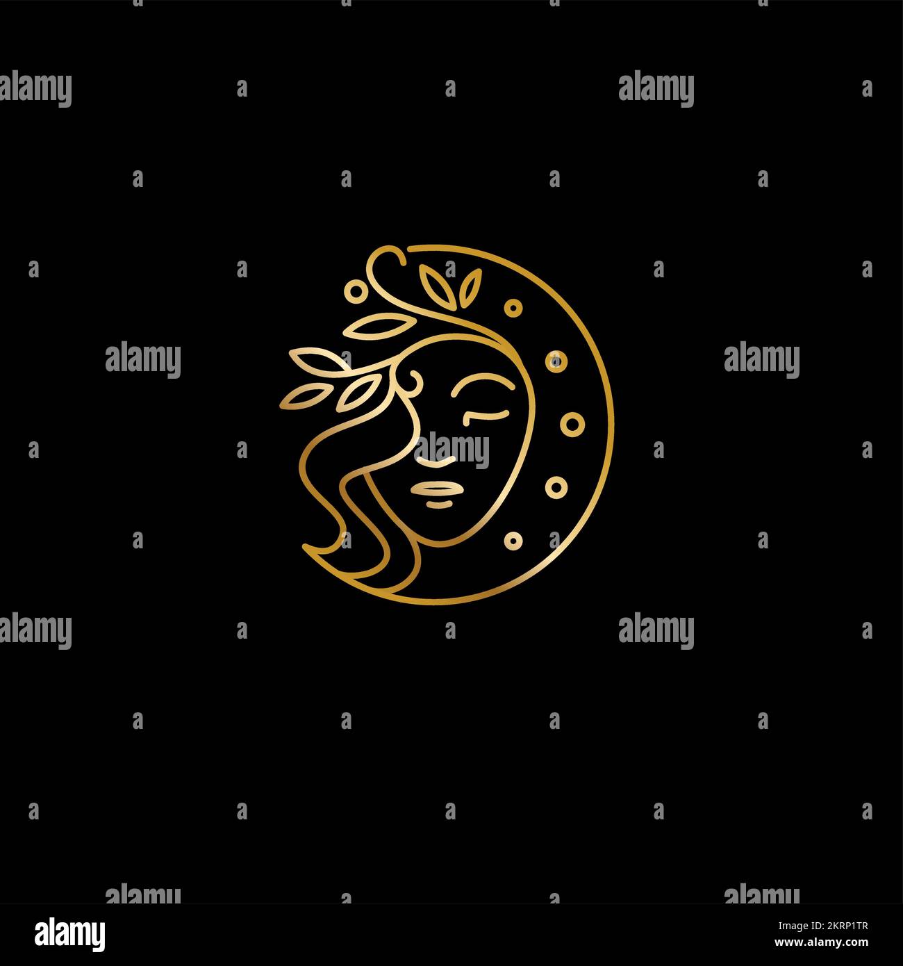 logo del corpo. Silhouette donna, logo design di bellezza, logotipo Illustrazione Vettoriale