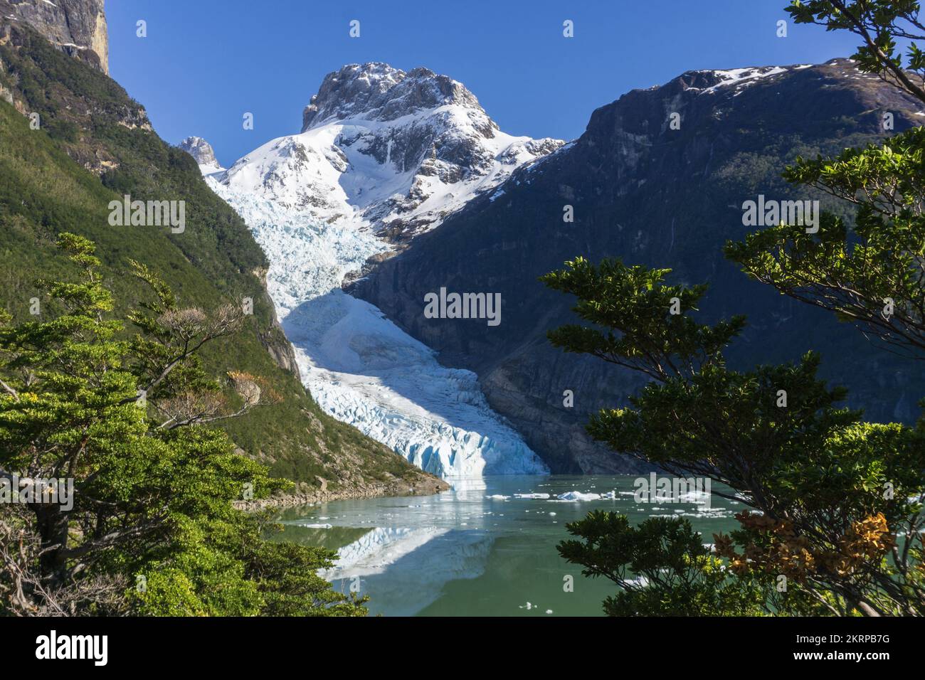 Bernardo o'Higgins National Park, Ghiacciaio Serrano, Puerto Natales, Cile, Patagonia, Sud America Foto Stock