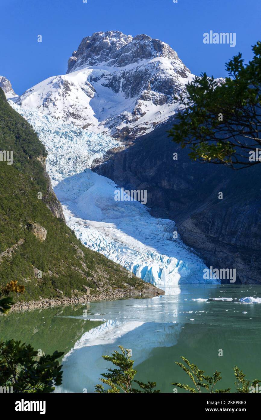 Bernardo o'Higgins National Park, Ghiacciaio Serrano, Puerto Natales, Cile, Patagonia, Sud America Foto Stock