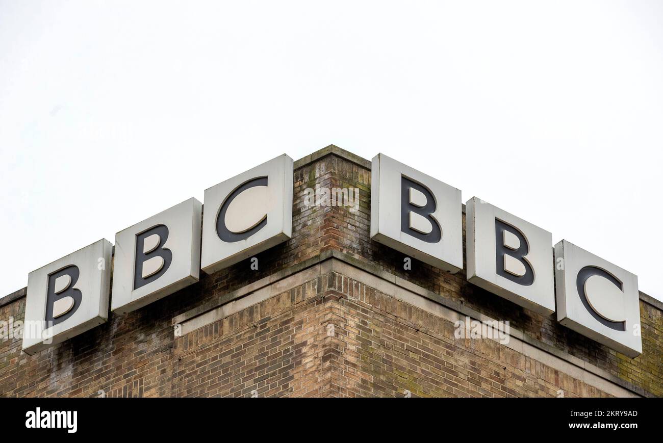 Una visione generale della BBC Broadcasting House a Belfast. BBC Broadcasting House a Belfast. Data immagine: Martedì 29 novembre 2022. Foto Stock