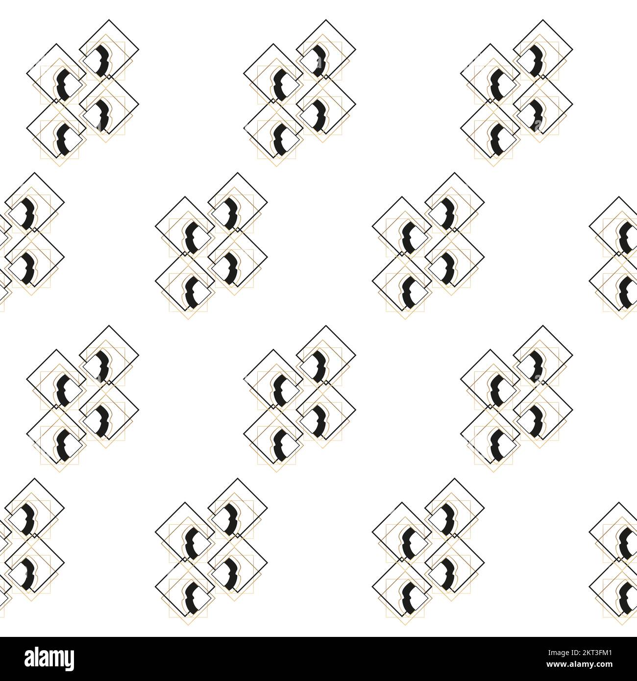 Moderno motivo geometrico senza cuciture. Illustrazione disegnata in digitale. Può essere utilizzato come tessuto tessile o carta da parati, carte, inventazioni carta decorativa Foto Stock