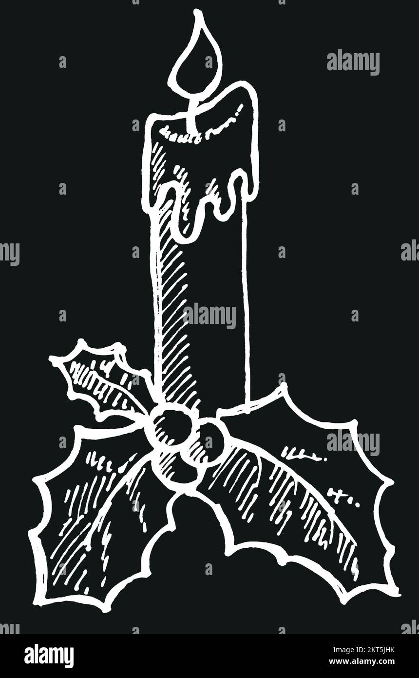 Natale icone decorazione a mano libera disegnato Illustrazione Vettoriale