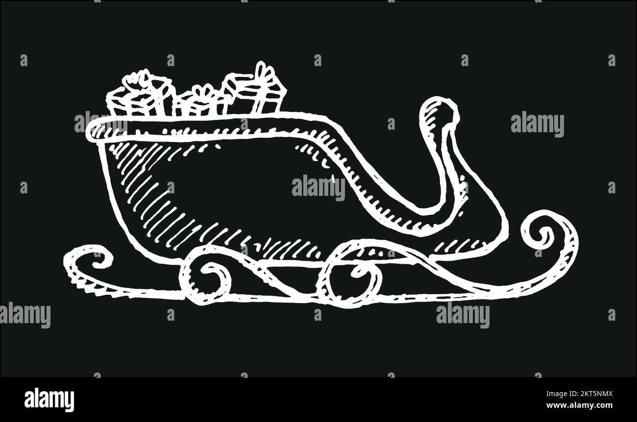 Natale icone disegnate a mano libera decorazione Illustrazione Vettoriale