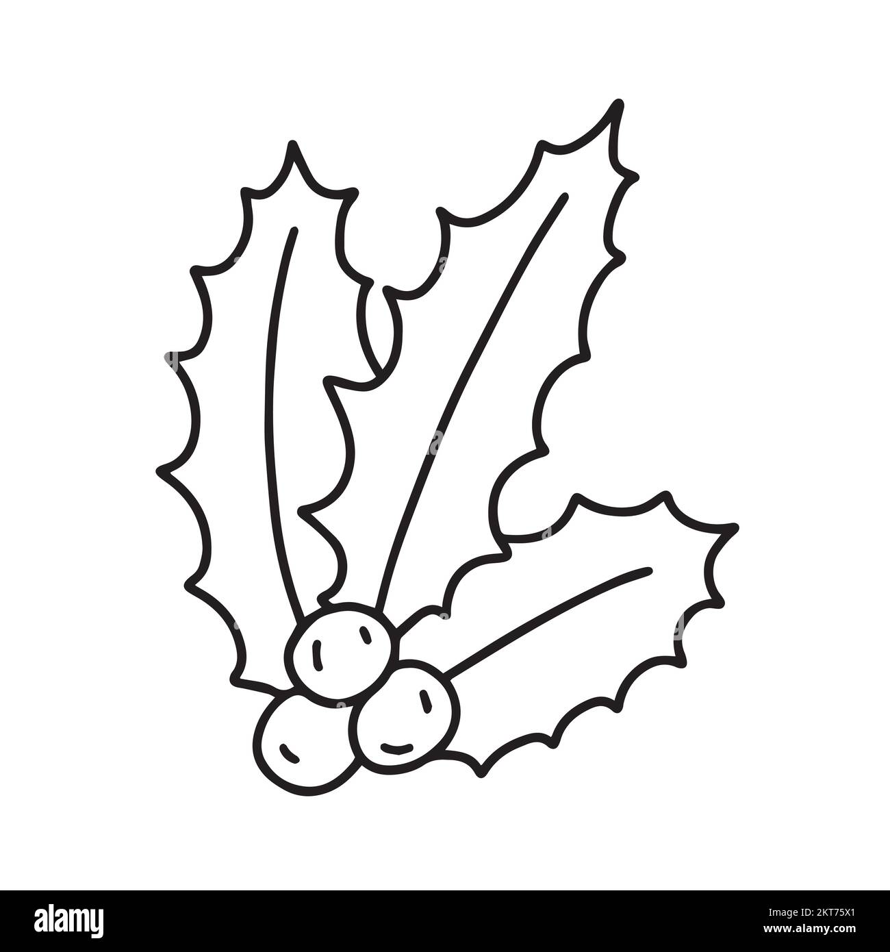 Illsutrazione vettore di Doodle mistletoe Illustrazione Vettoriale