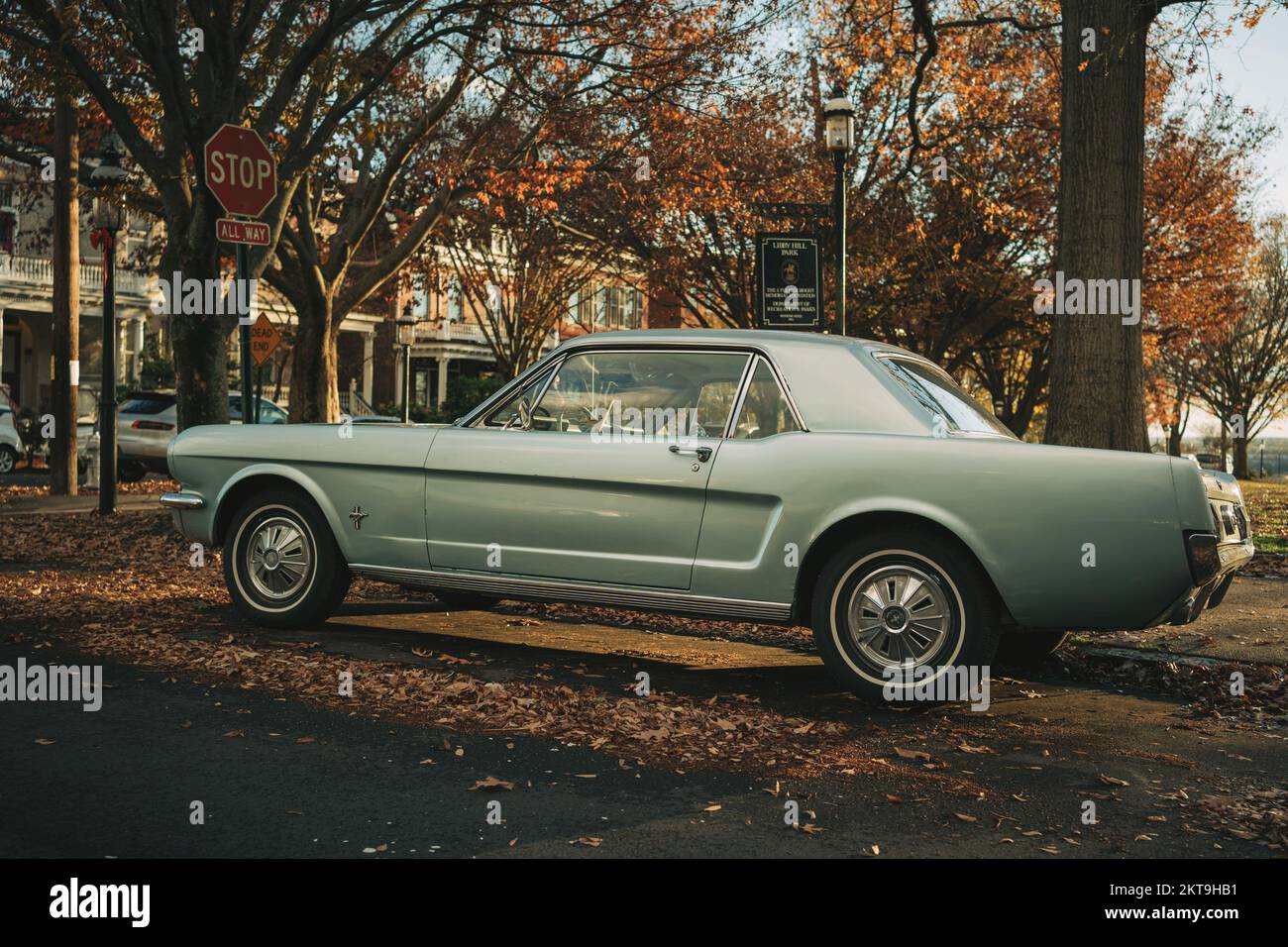 Auto d'epoca al Libby Hill Park, Richmond, Virginia Foto Stock